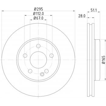 Hella Pagid 355119411 Disc Brake Rotor product image 1 of 1