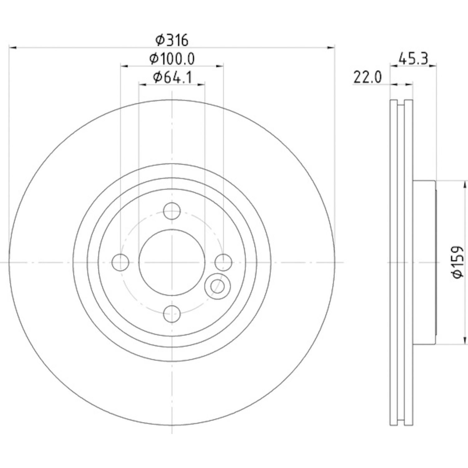 Hella Pagid 355119441 - Disc Brake Rotor Hella Pagid 355119441 Disc Brake Rotor product image 1 of 1