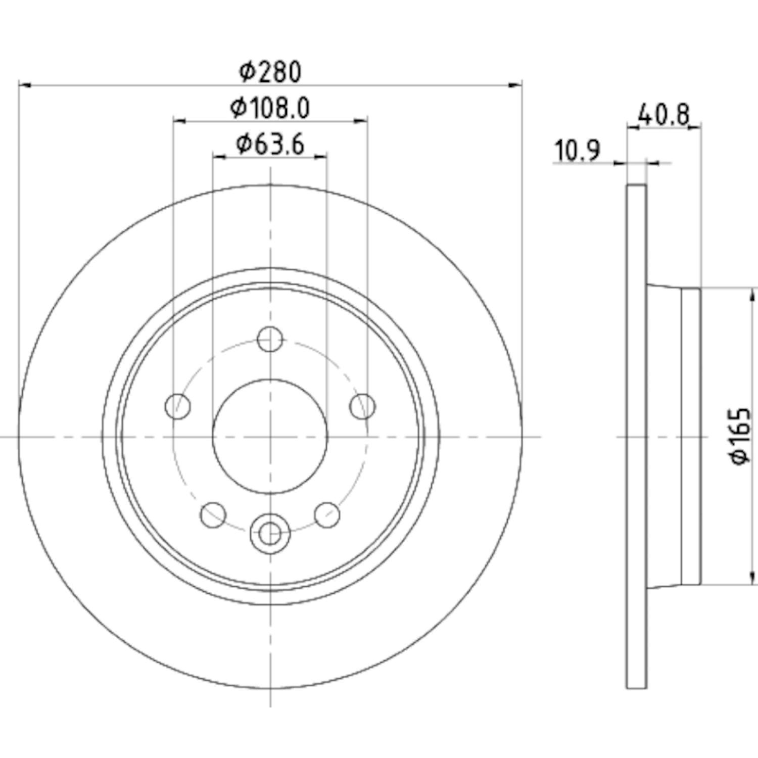 Hella Pagid 355119502 Disc Brake Rotor product image 1 of 1