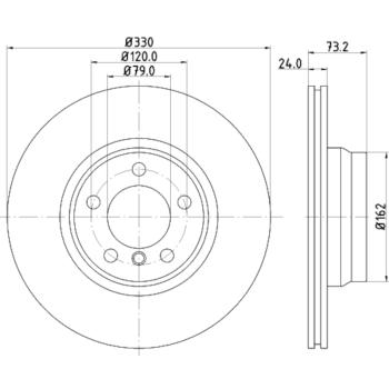Hella Pagid 355119562 Disc Brake Rotor product image 1 of 1