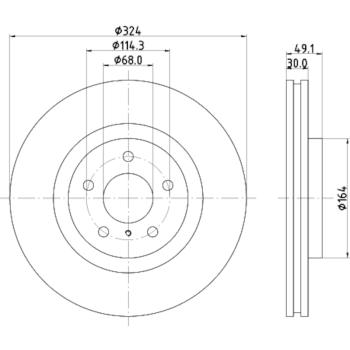 Hella Pagid 355120271 Disc Brake Rotor product image 3 of 4