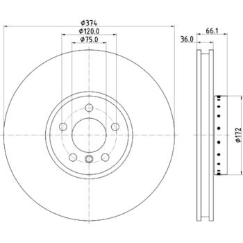Hella Pagid 355120711 - Disc Brake Rotor Hella Pagid 355120711 Disc Brake Rotor product image 4 of 4