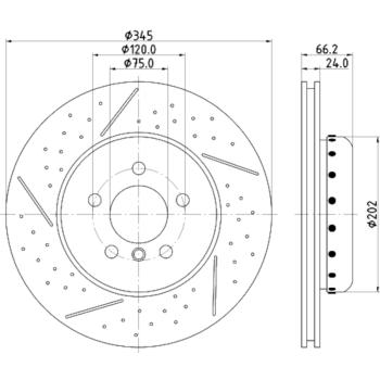 Hella Pagid 355120781 Disc Brake Rotor product image 4 of 4