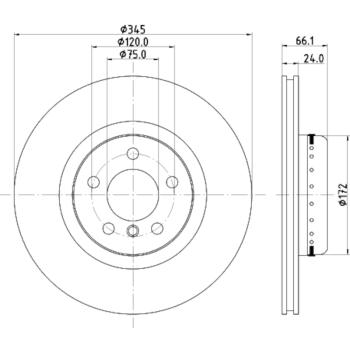 Hella Pagid 355120801 Disc Brake Rotor product image 4 of 4