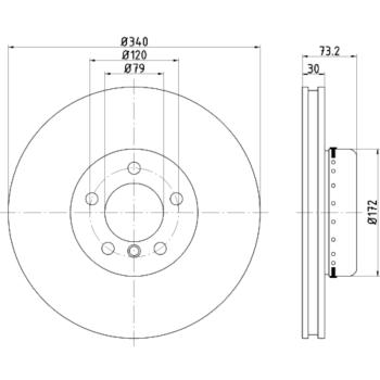 Hella Pagid 355120811 Disc Brake Rotor product image 4 of 4