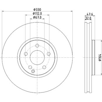Hella Pagid 355120961 Disc Brake Rotor product image 4 of 4