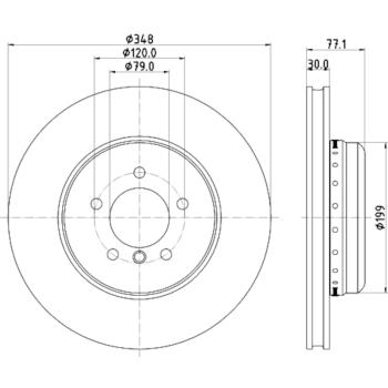 Hella Pagid 355120981 Disc Brake Rotor product image 4 of 4