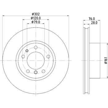 Hella Pagid 355122072 Disc Brake Rotor product image 1 of 1