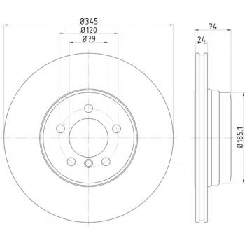 Hella Pagid 355122251 - Disc Brake Rotor Hella Pagid 355122251 Disc Brake Rotor product image 1 of 1