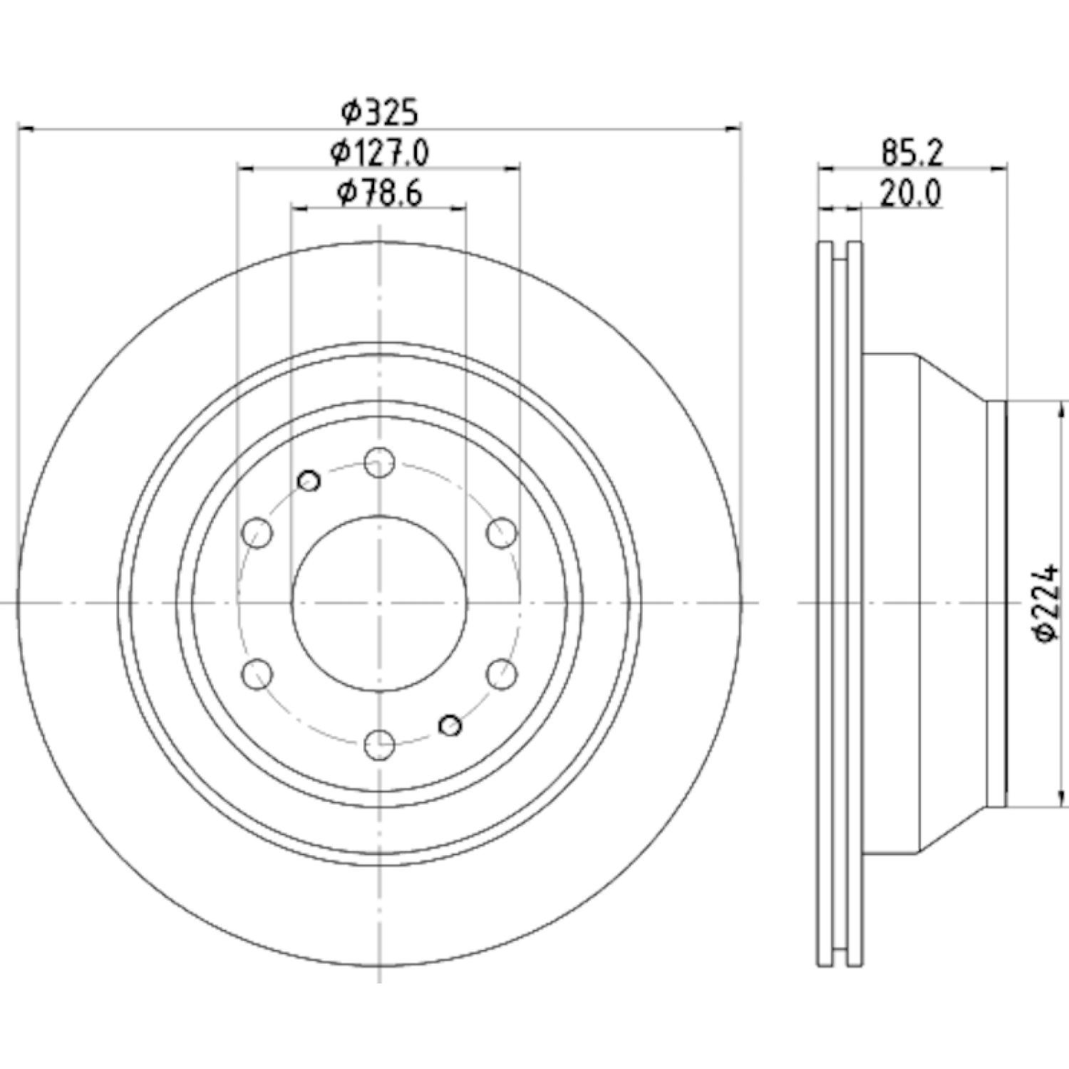 Hella Pagid 355122312 - Disc Brake Rotor Hella Pagid 355122312 Disc Brake Rotor product image 1 of 1