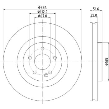 Hella Pagid 355122391 Disc Brake Rotor product image 4 of 4