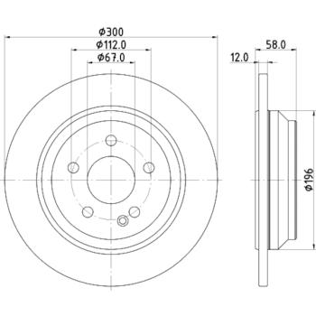 Hella Pagid 355122441 Disc Brake Rotor product image 4 of 4