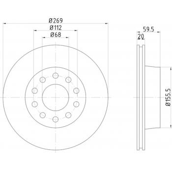 Hella Pagid 355122452 Disc Brake Rotor product image 1 of 1