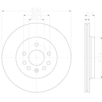 Hella Pagid 355122542 Disc Brake Rotor product image 4 of 4