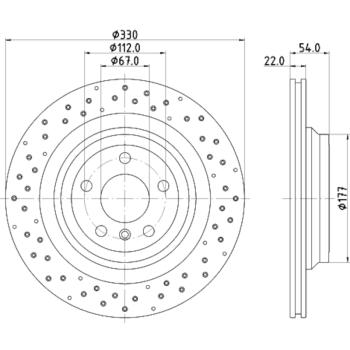 Hella Pagid 355122551 Disc Brake Rotor product image 4 of 4