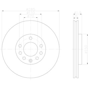 Hella Pagid 355122552 Disc Brake Rotor product image 1 of 1