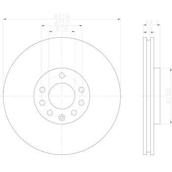 Hella Pagid 355122562 Disc Brake Rotor product image 5 of 6