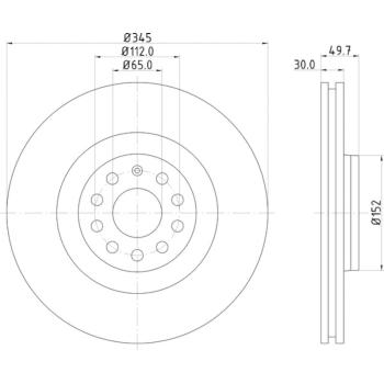 Hella Pagid 355122602 Disc Brake Rotor product image 1 of 1
