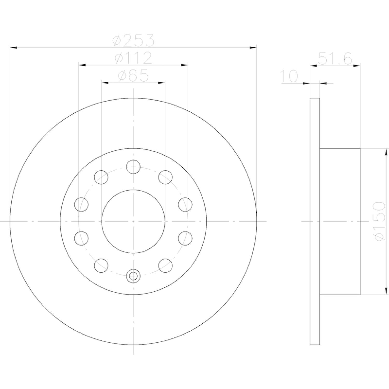 Hella Pagid 355122612 Disc Brake Rotor product image 5 of 6