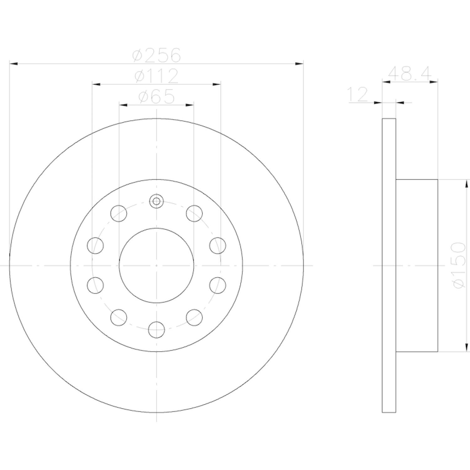 Hella Pagid 355122622 - Disc Brake Rotor Hella Pagid 355122622 Disc Brake Rotor product image 4 of 4