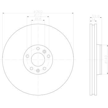 Hella Pagid 355122632 Disc Brake Rotor product image 3 of 3
