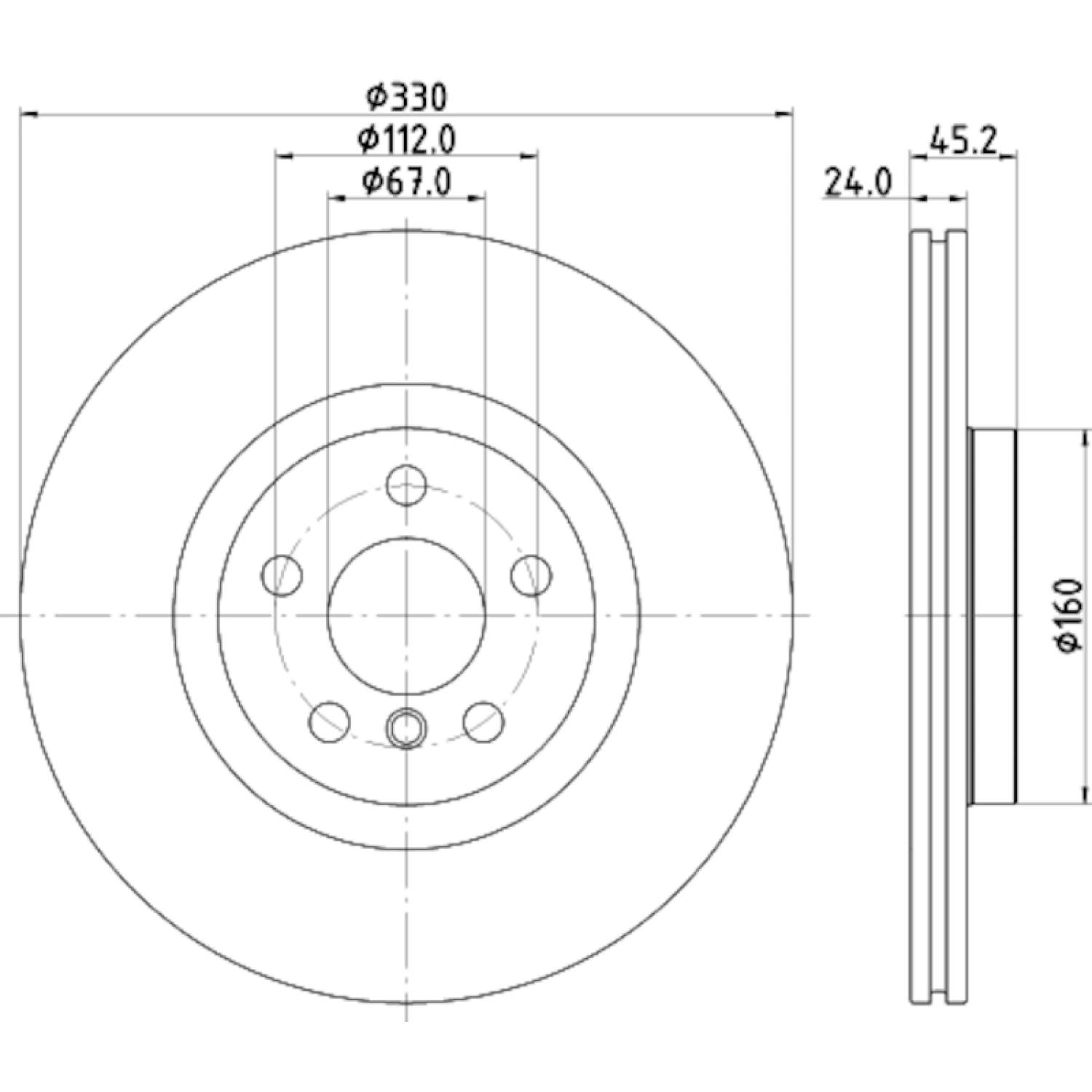 Hella Pagid 355122641 - Disc Brake Rotor Hella Pagid 355122641 Disc Brake Rotor product image 4 of 4