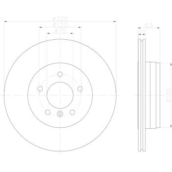 Hella Pagid 355122642 Disc Brake Rotor product image 4 of 4