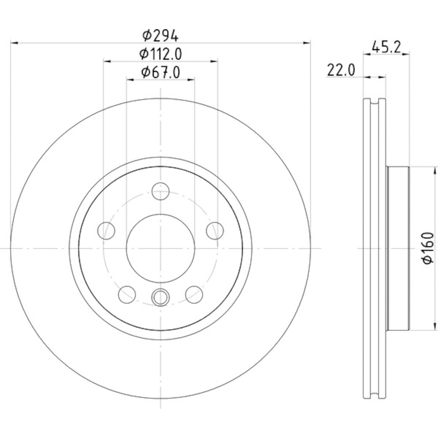 Hella Pagid 355122651 - Disc Brake Rotor Hella Pagid 355122651 Disc Brake Rotor product image 1 of 1