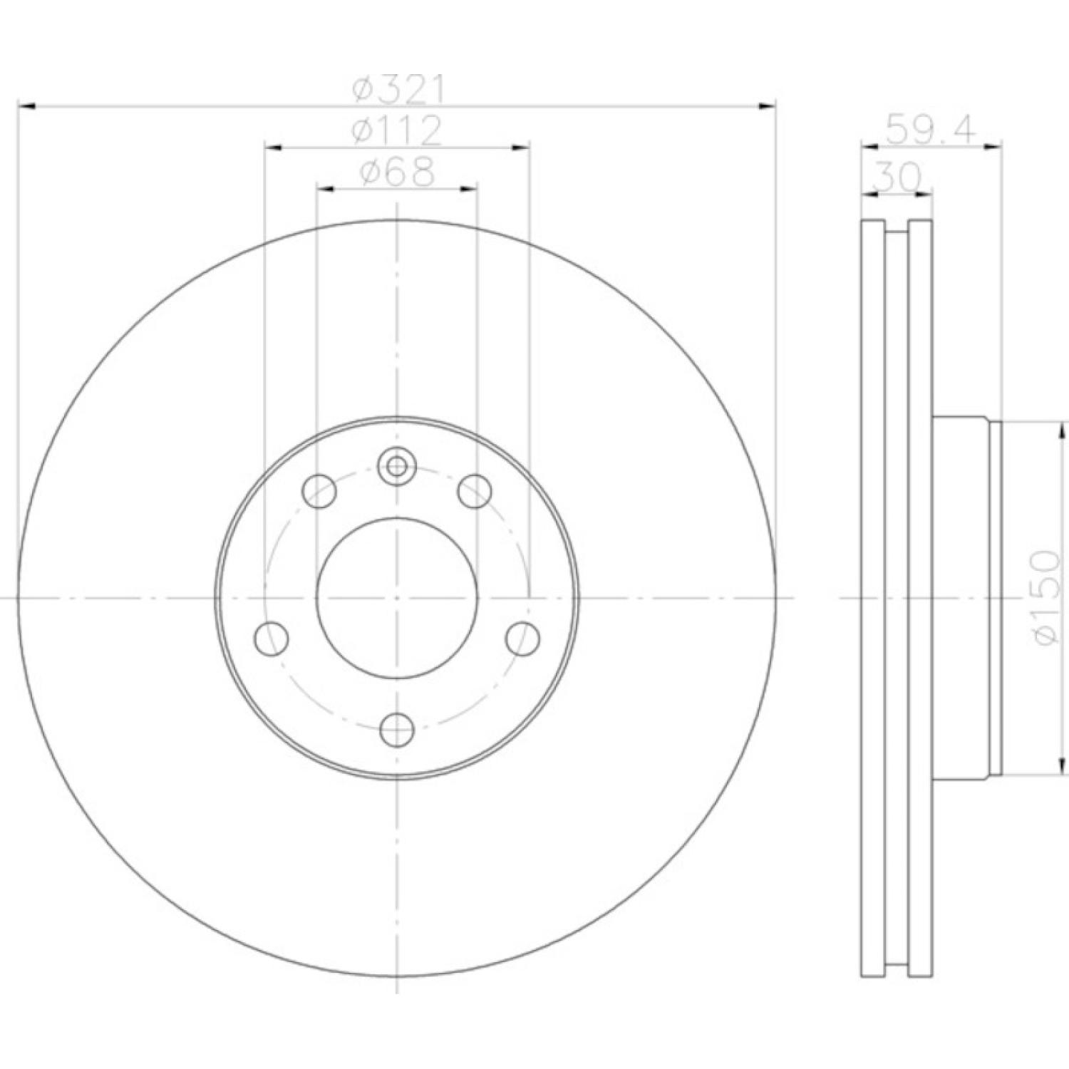 Hella Pagid 355122722 - Disc Brake Rotor Hella Pagid 355122722 Disc Brake Rotor product image 4 of 4