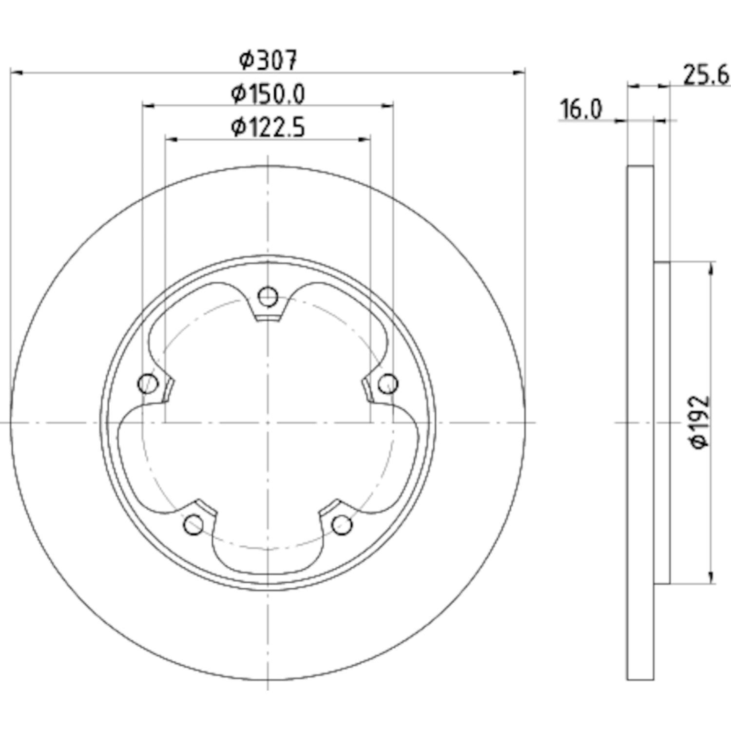 Hella Pagid 355122781 - Disc Brake Rotor Hella Pagid 355122781 Disc Brake Rotor product image 4 of 4