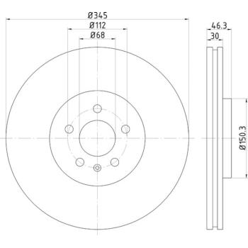 Hella Pagid 355122802 Disc Brake Rotor product image 1 of 1