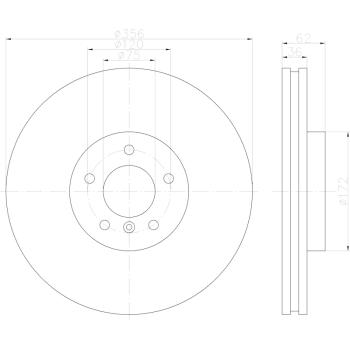 Hella Pagid 355122812 Disc Brake Rotor product image 1 of 1