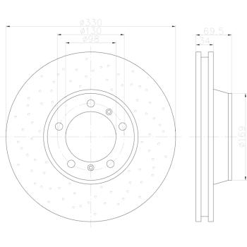 Hella Pagid 355122832 - Disc Brake Rotor Hella Pagid 355122832 Disc Brake Rotor product image 5 of 6