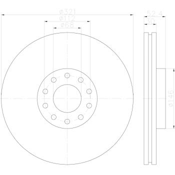 Hella Pagid 355122862 Disc Brake Rotor product image 5 of 6