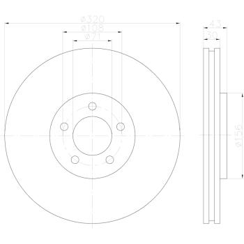 Hella Pagid 355122872 Disc Brake Rotor product image 1 of 1