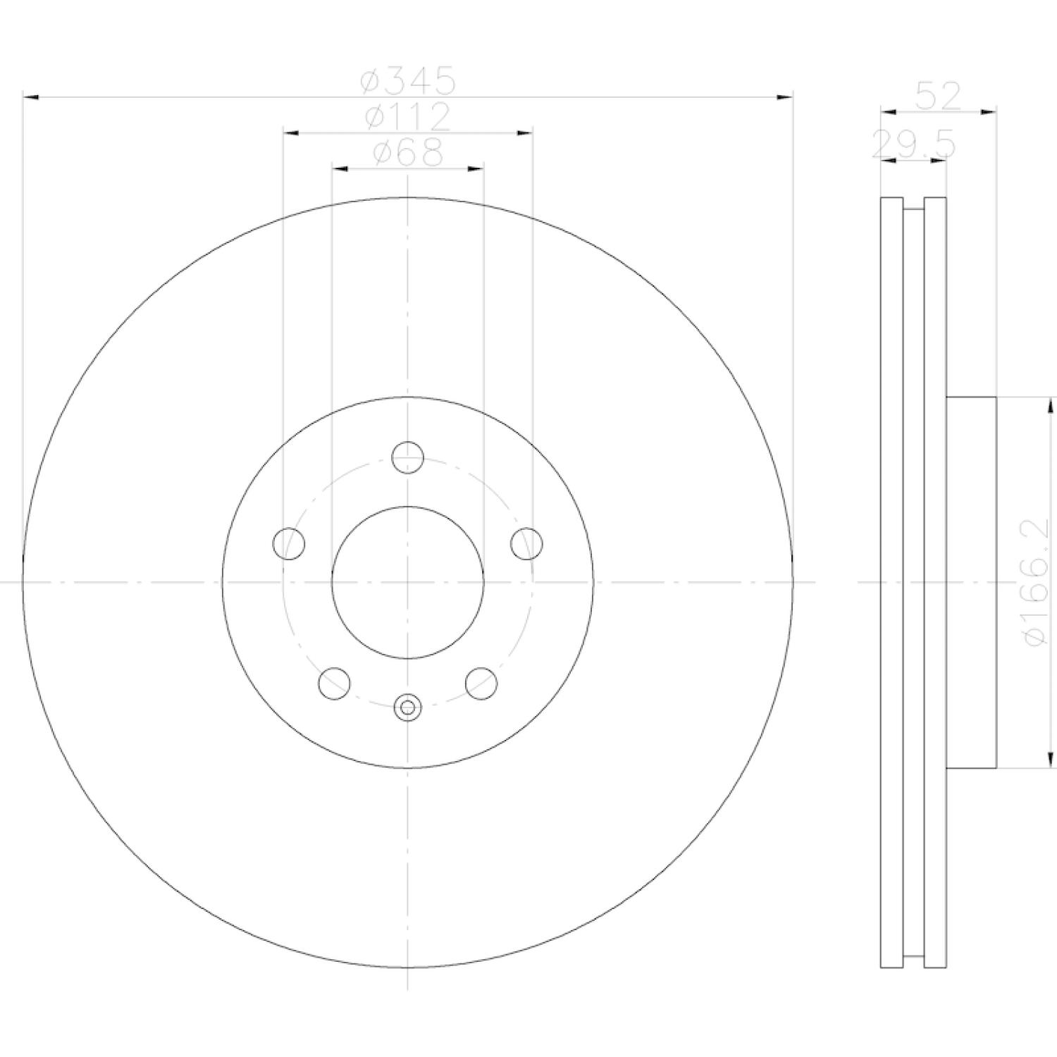 Hella Pagid 355122882 - Disc Brake Rotor Hella Pagid 355122882 Disc Brake Rotor product image 4 of 4