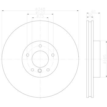 Hella Pagid 355122902 - Disc Brake Rotor Hella Pagid 355122902 Disc Brake Rotor product image 5 of 6