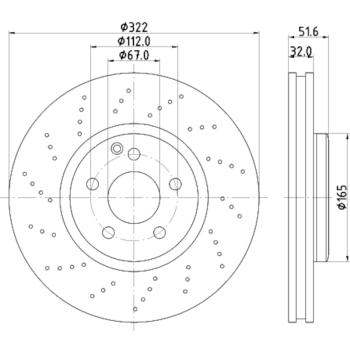 Hella Pagid 355122911 Disc Brake Rotor product image 4 of 4