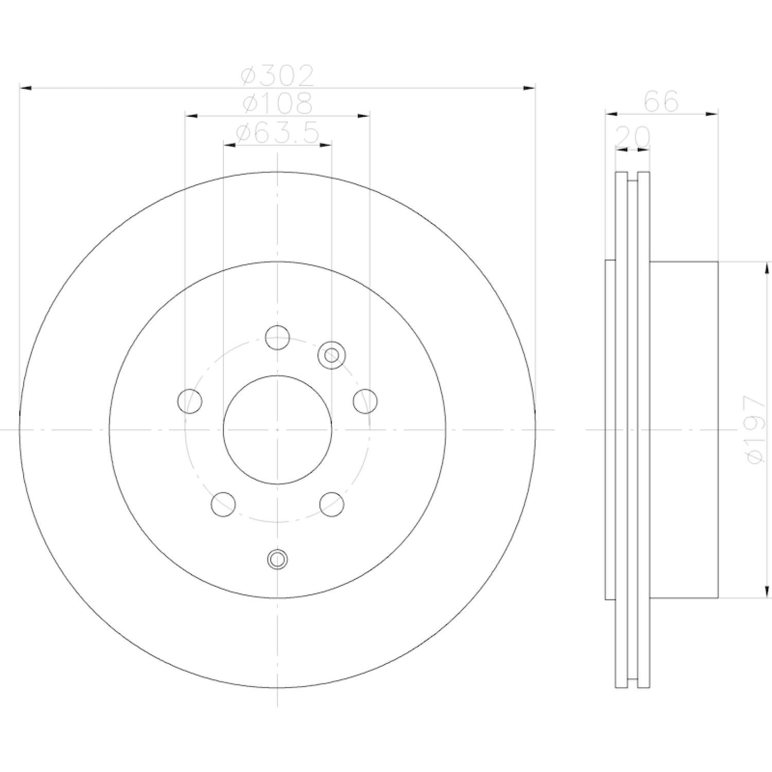 Hella Pagid 355122932 Disc Brake Rotor product image 5 of 6