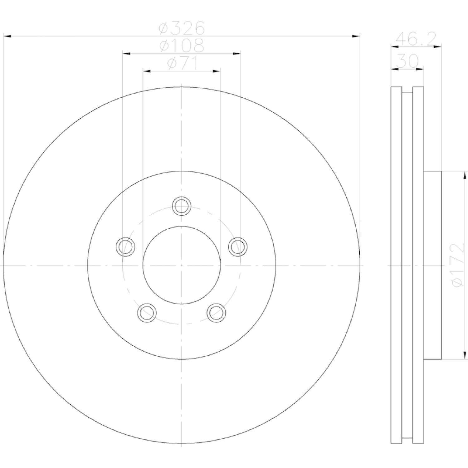 Hella Pagid 355122982 - Disc Brake Rotor Hella Pagid 355122982 Disc Brake Rotor product image 5 of 6
