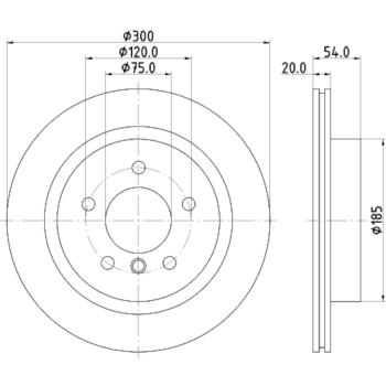 Hella Pagid 355123011 Disc Brake Rotor product image 4 of 4
