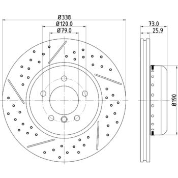 Hella Pagid 355123041 Disc Brake Rotor product image 4 of 4