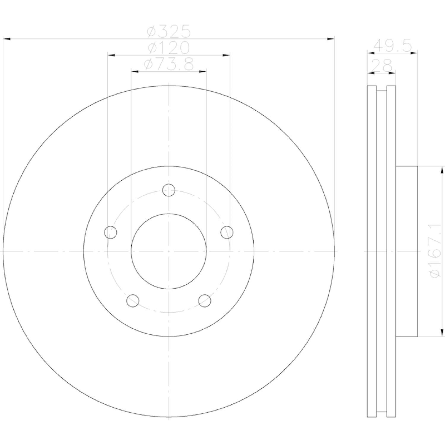 Hella Pagid 355123052 - Disc Brake Rotor Hella Pagid 355123052 Disc Brake Rotor product image 1 of 1