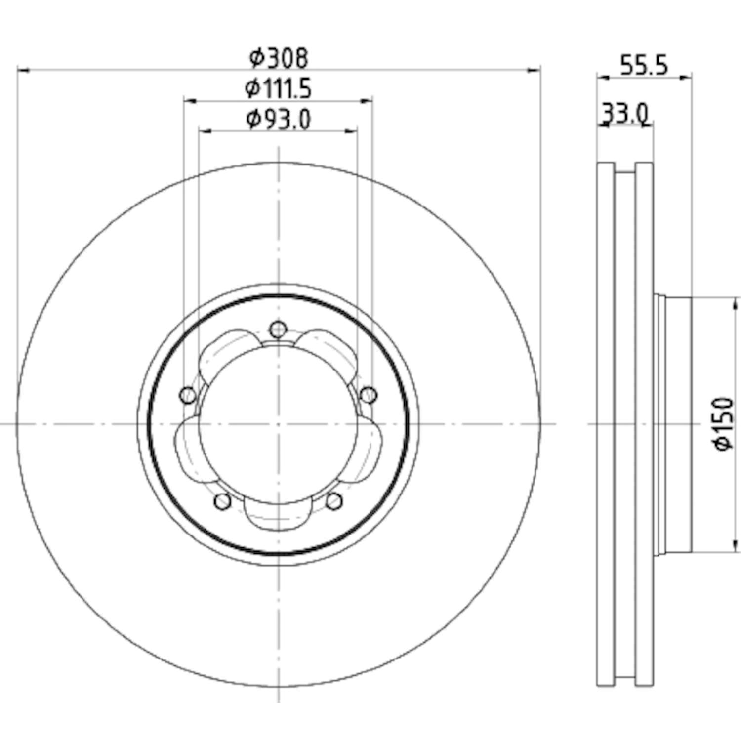 Hella Pagid 355123131 Disc Brake Rotor product image 4 of 4