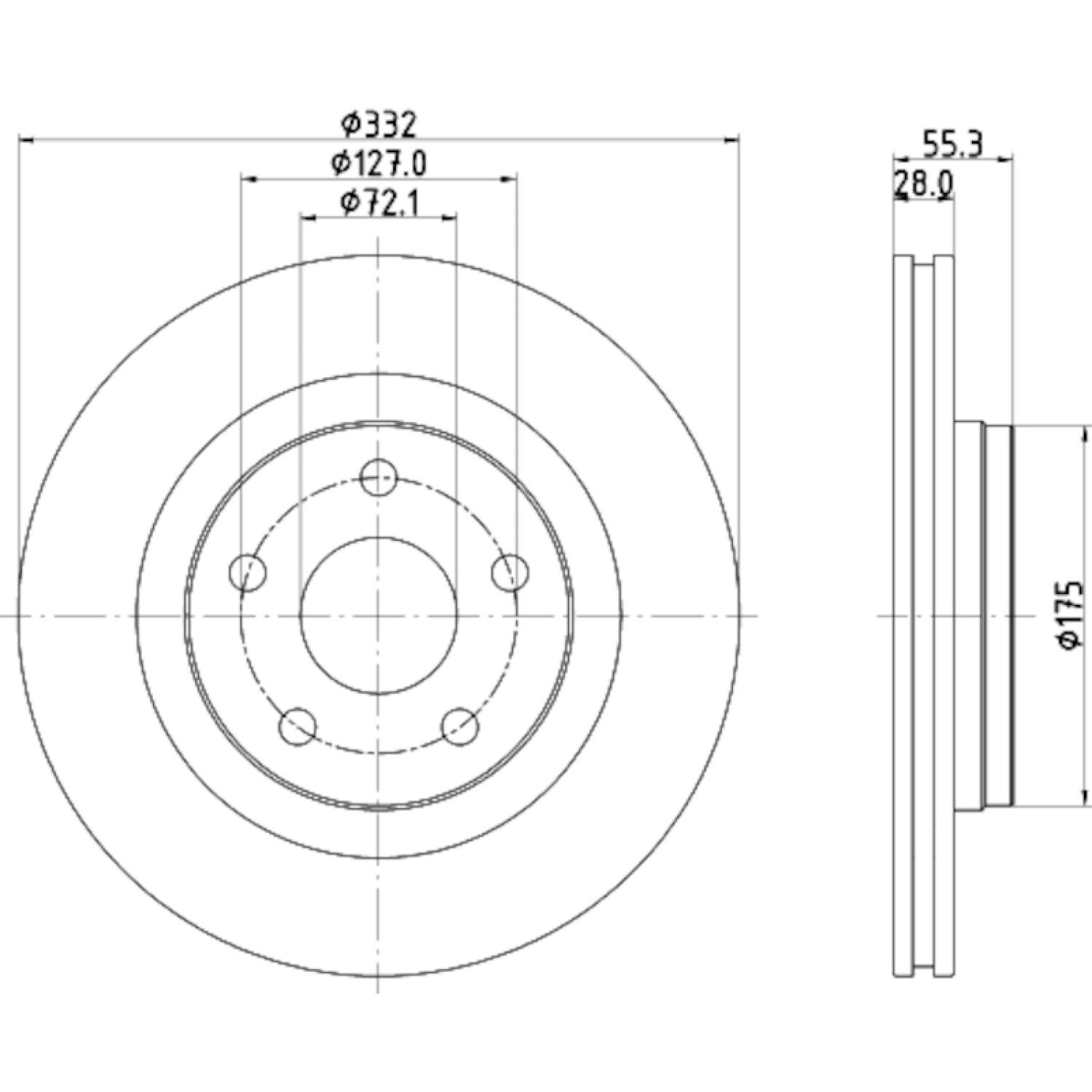 Hella Pagid 355123141 - Disc Brake Rotor Hella Pagid 355123141 Disc Brake Rotor product image 3 of 4