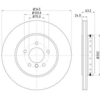 Hella Pagid 355123231 Disc Brake Rotor product image 4 of 4