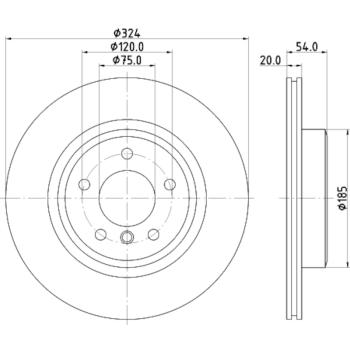 Hella Pagid 355123451 Disc Brake Rotor product image 4 of 4