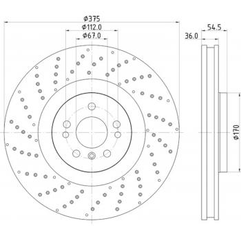 Hella Pagid 355125041 Disc Brake Rotor product image 1 of 1