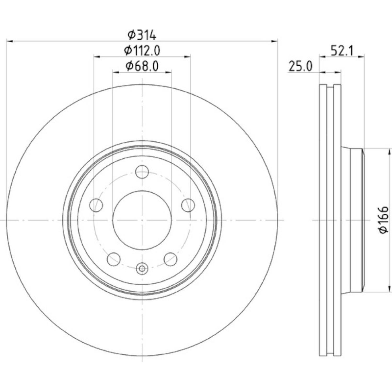 Hella Pagid 355125201 - Disc Brake Rotor Hella Pagid 355125201 Disc Brake Rotor product image 1 of 1
