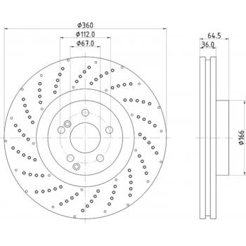 Hella Pagid 355125361 Disc Brake Rotor product image 1 of 1